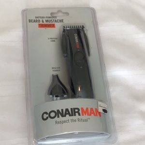 Conair man battery powered beard&mustache trimmer new require 2 aa batteries